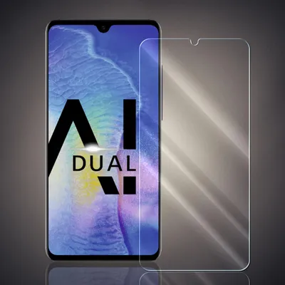 A transparent screen protector is shown next to a smartphone with a screen protector applied.
