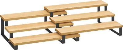 Produktbild von Bamboe Keukenrek Set van 2 mit Umschlagfunktion und Stapelbarkeit
