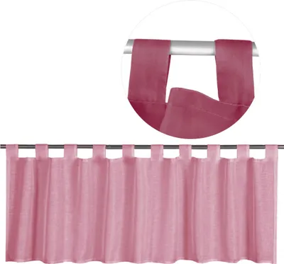 Obrázok produktu pre Bistro záves s pútkami, rozmery: 60x160cm, farba: červená