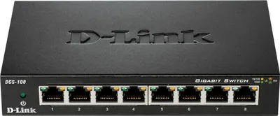 Produktbild von D-Link DGS-108GL/E 8-Port Gigabit Switch Light, Layer2 ohne IGMP