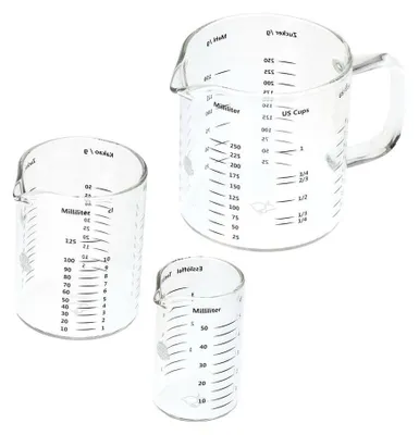 Produktbild von TreeBox Messbecher - Glas -  3er Set - 50 ml, 125 ml & 250 ml