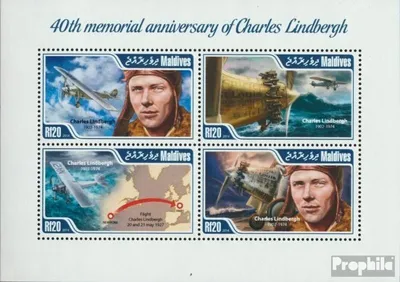 Produktbild von Briefmarken Malediven 2014 Mi 5073-5076 Kleinbogen (kompl. Ausg.) postfrisch Karl Lindbergh