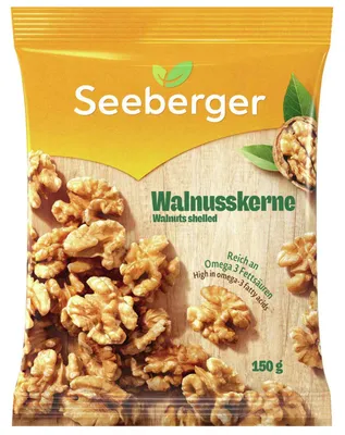 Produktbild von Seeberger 1300001007, Walnuss, 150 g, 717 kcal, 215 kcal, 16 g, 4,7 g