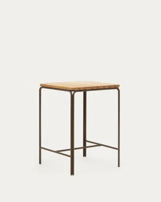 Produktbild von Hochtisch Salguer 70 x 70 x 96 cm Akazienholz und Stahl Tisch Esstisch Garten