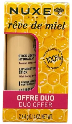 Obrázok produktu pre 2x4gr Nuxe Reve De Miel Hydratačná tyčinka na pery Duo Set