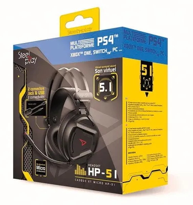 Produktbild von Steelplay HP-51 Gaming-Headset schwarz