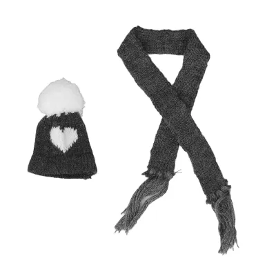 Produktbild von Mini Mützenschal,Puppen Strickmützenschal,Puppen Strickmützenschal,Mini Mützenschal,Puppen Winterkleidung,Puppenhaus Zubehör