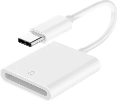 Produktbild von 2D68-TYCSD USB 3.1 Typ C USB-C auf SD SDXC Kartenlesekabel 0.9 Weiß