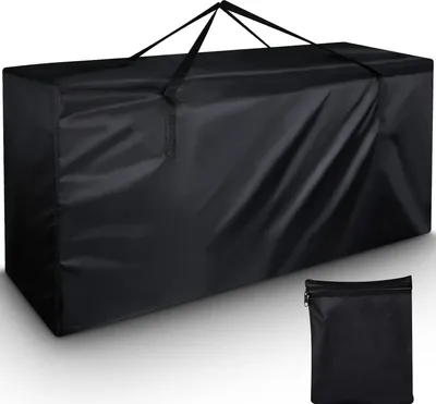 Obrázek produktu pro Úložný vak na zahradní polštáře - Voděodolný a odolný proti UV záření - černý - Oxfordská tkanina - 122 x 40 x 55 cm