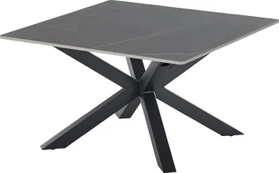 Produktbild von Couchtisch JANIN aus Keramik und Metall in Armani Grau und Schwarz matt