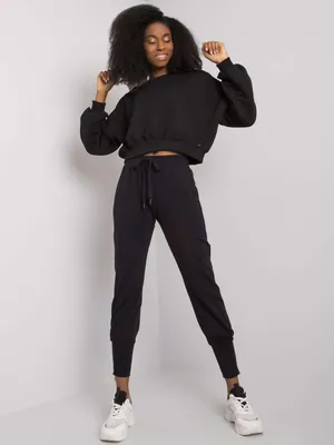 Produktbild von Rue Paris Jogginghose für Damen Botar schwarz MIT