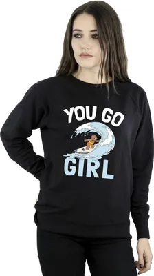 Produktbild von Disney - "You Go Girl" Sweatshirt für Damen BI22563 (S) (Schwarz)