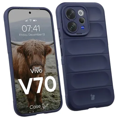 Produktbild von Robuste Handyhülle für Vivo V70 5G, Bizon Case Tur, Dunkelblau