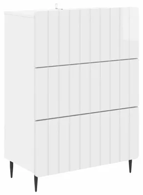 Zdjęcie produktu dla Szafka z Szufladami Biały wysoki połysk 66 x 34,5 x 92 cm