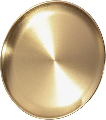 Produktbild von Goldservierteller - Rundes Metallservierteller - Klein - Rostfreies Metallservierteller - Campingbord
