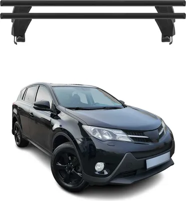 Image de Menabo Barres de toit Transversales pour Toyota RAV4 2013-2018 Alu Noir 2x ABE