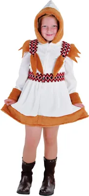 Produktbild von M212022-116 beige-braun Kinder Mädchen Kostüm-Kleid Gr.116