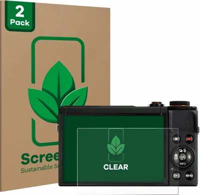 Produktbild von 2x ScreenLeaf Schutzfolie für Canon PowerShot G7 X Mark III nachhaltiger Displayschutz Display Schutz Folie Klar Transparent