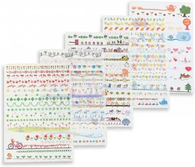 Set von 5 Scrapbooking-Stickern für Fotoalben, Notizbücher, Laptopdekoration und Kartendesign