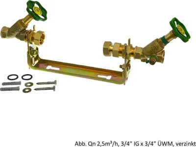 Produktbild von Js Wz-Einbaugarn.waager.,Qn 2,5   1"X1",Buegel:verzinkt,Verstellb.