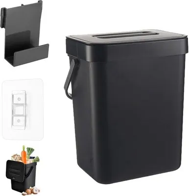 Obrázek produktu pro Kompaktní nástěnný odpadkový koš o objemu 3 litry