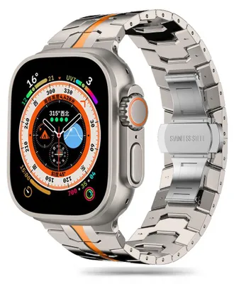 Produktbild von Techsuit Armband (W063) - Apple Watch 1/2/3/4/5/6/7/8/9/10/SE/SE 2/Ultra/Ultra 2 (42/44/45/46/49mm) - Titan-Orange