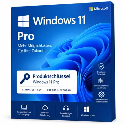 Produktbild von Microsoft Windows 11 Pro Key - Produkt Key - Produktschlüssel - Digitale Lieferung, KI-generiertes Bild