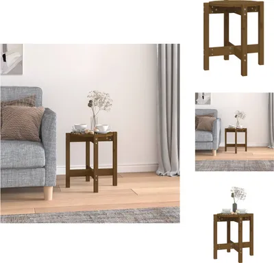 Produktbild von vidaXL Couchtisch Honigbraun Ø 42,5x45 cm Massivholz Kiefer -  Couchtische