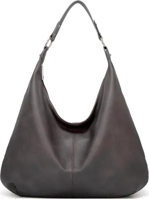 Image de Femmes VintagePolyuréthaneLeder Hobo Shoulder Bag avec fermeture éclair