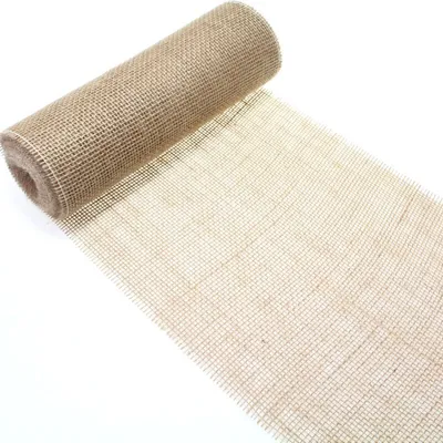 Produktbild von 10m Tischläufer Tischband Jute B30cm  Gitterband natur