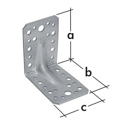 Immagine prodotto di Connettore angolare per impieghi gravosi con perlina 90 x 50 x 55 mm zincato