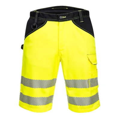 Produktbild von Portwest PW348 PW3 kurze Warnschutz Hose Yellow/Black Gr. 36