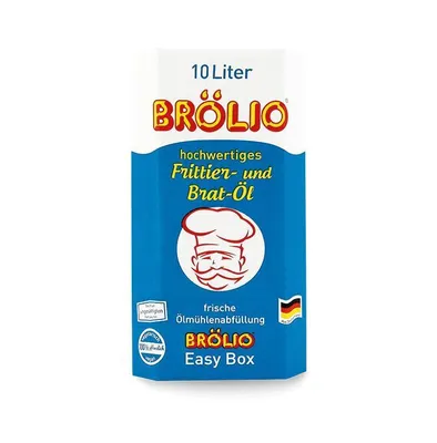 Produktbild von Brölio - Frittier- und Bratöl, 10L Bag-in-Box – Hoch erhitzbares, geschmacksneutrales Pflanzenöl für Gastronomie, Fritteusen, Braten & Haushalt