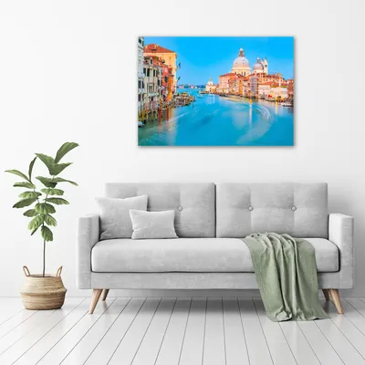 Produktbild von Tulup® Glas-Bild - 100 x 70 - Wandbild aus Glas - Wandkunst - Wandbild hinter gehärtetem Sicherheitsglas - Sehenswürdigkeiten & Architektur - Venedig Italien - Blau