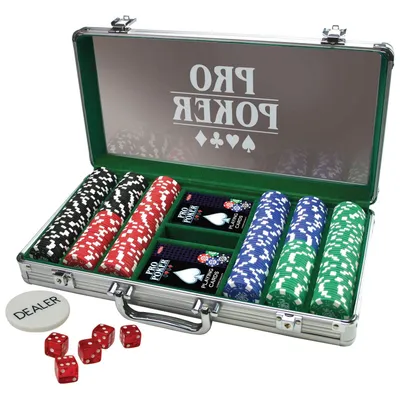 Zdjęcie produktu dla Tactic Pro Poker Set Case 300 chips, Zestaw do gry w pokera, 2 płyt(y), 15 lat(a), Plastik, 11.5 g, Aluminium