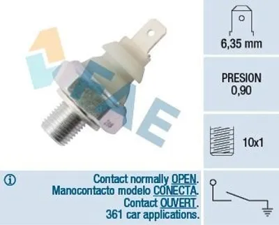 Produktbild von FAE 12930 Öldruckschalter Öldrucksensor für VW Golf IV Schrägheck (1J1) Transporter IV Bus (70B, 70C, 7DB, 7DK, 70J, 70K, 7DC, 7DJ) PASSAT Variant