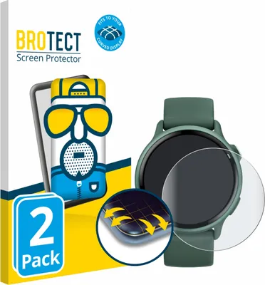 Produktbild von 2x BROTECT Fullscreen Schutzfolie für Garmin vivoactive 6 Displayschutz Folie Fullcover Matt Entspiegelungsfolie
