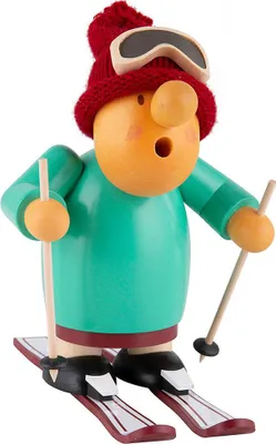 Imagen del producto de Esquiador (15 cm), figura de "Räuchermann" (hombre de humo) de Müller Kleinkunst