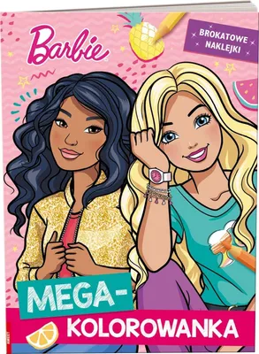 Zdjęcie produktu dla Ameet Kolorowanka Mega Barbie Brokatowe Naklejki i Plakaty dla Dzieci