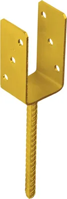 Produktbild von Domax U-Pfostenträger Pfostenanker PS 70U ZNZ 71x120x4 mm gelb 1 Stk.