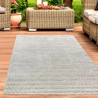 Immagine prodotto di Tappeto moderno per esterni resistente alle intemperie Terrazzo Balcone Stile Boho alta qualità facile da pulire Beige Dimensioni - 200 x 280 cm