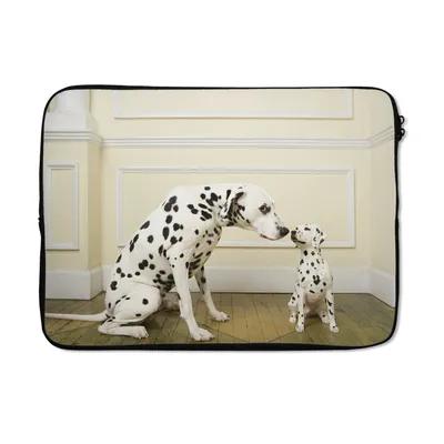 Produktbild von MuchoWow® Laptop Hülle 14 ZollHund - Welpe - Haus Laptoptasche - Laptoptasche - Stoßsicher - Schutzhaube
