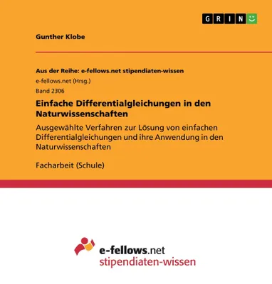 Produktbild von Einfache Differentialgleichungen in den Naturwissenschaften