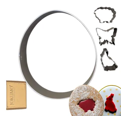 4-teiliges Linzer Keksausstecher-Set für Ostern, Edelstahl