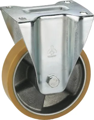 Produktbild von Bockrolle Polyurethan-Rad ø 80 mm Alufelge Industrierolle Tragkraft 200 kg