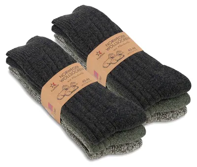 Produktbild von Wandelstrümpfe – Wollsocken für den Winter – Norwegische Socken – Herren – 6 Paar