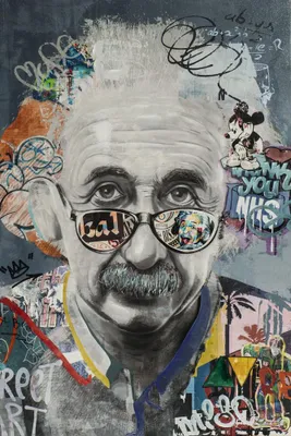 Produktbild von ARTUNIVERSE Leinwandbild Brillianter Physiker 60 x 90 cm