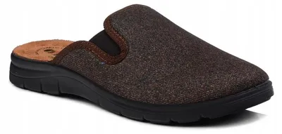 Produktbild von Inblu BG-59 Herren Hausschuh mit Lederfußbett dunkelbraun