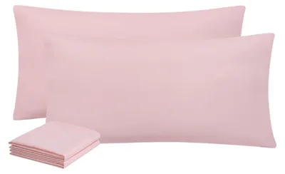Produktbild von Kissenbezug 40 x 80 cm, 2er-Set - Rosa Damen-Kissenbezug mit Reißverschluss, aus Mikrofaser, -, weich und knitterfrei.