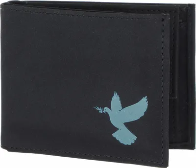 Produktbild von oxmox Geldbörse New Cryptan RFID Protect Pocketbörse Freedom Pigeon Print Cyan Black schwarz